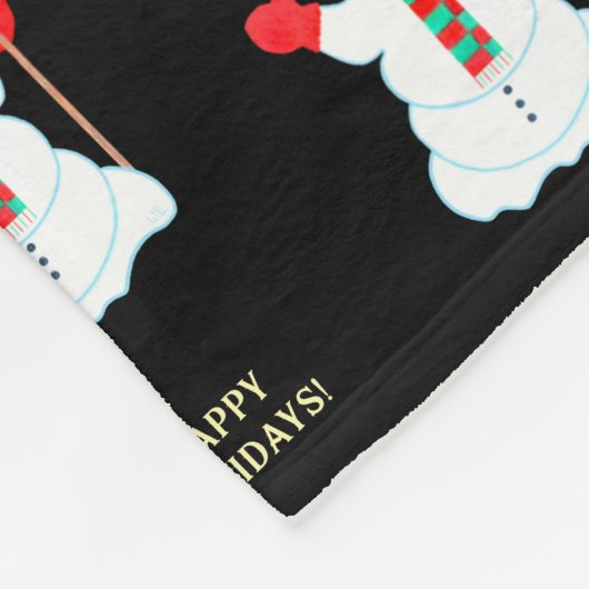 Snowman Christmas Fleece Deken (Hoek)