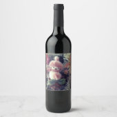 Snowman Christmas Food & Beverage Label Wijn Etiket (Voorkant)