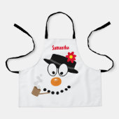 Snowman Christmas Fun Novelty Cartoon Schort (Voorkant)