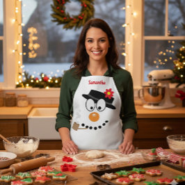 Snowman Christmas Fun Novelty Cartoon Schort