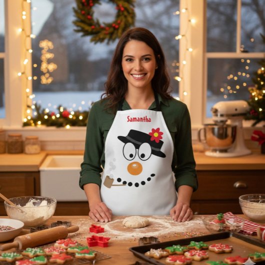 Snowman Christmas Fun Novelty Cartoon Schort