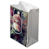 Snowman Christmas Gift Bag Medium Cadeauzakje (Voorkant Gekanteld)