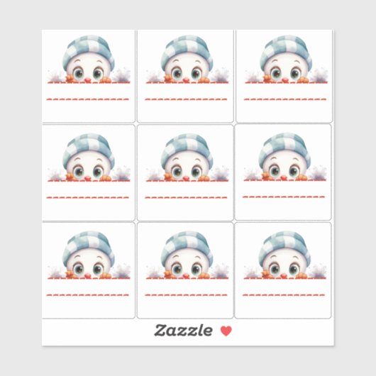 Snowman Christmas Gift Label stickers (Vel)