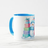 Snowman Christmas gift Mug Mok (Voorkant links)