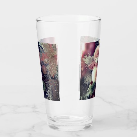Snowman Christmas Glass Cup –  Winter Drinkware Glas (Rechts)
