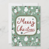 Snowman Christmas  Kaart (Voorkant)