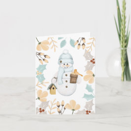 Snowman Christmas-Kaart | Feestelijke wintergroete Kaart