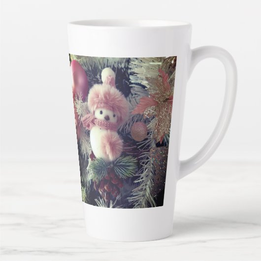 Snowman Christmas Latte Mug Latte Mok (Rechts)