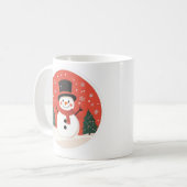 Snowman Christmas-Mok | Vakantie koffie Mok | wint (Voorkant links)