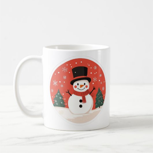 Snowman Christmas-Mok | Vakantie koffie Mok | wint (Links)