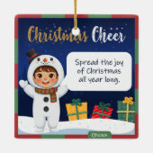 Snowman Christmas Ornament (Achterkant)