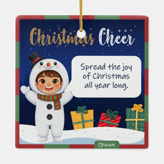 Snowman Christmas Ornament (Achterkant)