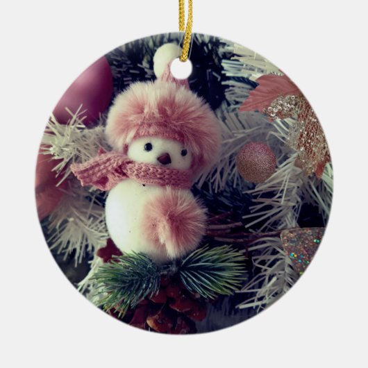 Snowman Christmas Ornament – Festive Holiday Decor (Voorkant)