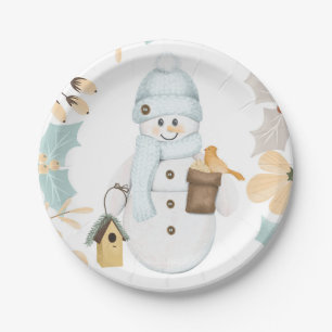 Snowman Christmas Paper Bord   feestdag