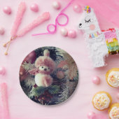 Snowman Christmas Paper Plate  Papieren Bordje (Feest)