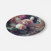 Snowman Christmas Paper Plate  Papieren Bordje (Gekanteld)