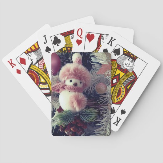 Snowman Christmas Playing Cards Pokerkaarten (Achterkant)