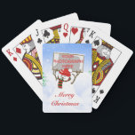 Snowman Christmas playing cards Speelkaarten<br><div class="desc">Coto van de snowman Christmas Party card deck, featuring a Snowman wearing a red and green hat and scarf holding a wooden foto frame in his twig hands. Your fotograph can be placed in the foto holder via our easy to use template. All text is customizable to create your uniek...</div>