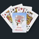 Snowman Christmas playing cards Speelkaarten<br><div class="desc">Coto van de snowman Christmas Party card deck, featuring a Snowman wearing a red and green hat and scarf holding a wooden foto frame in his twig hands. Your fotograph can be placed in the foto holder via our easy to use template. All text is customizable to create your uniek...</div>