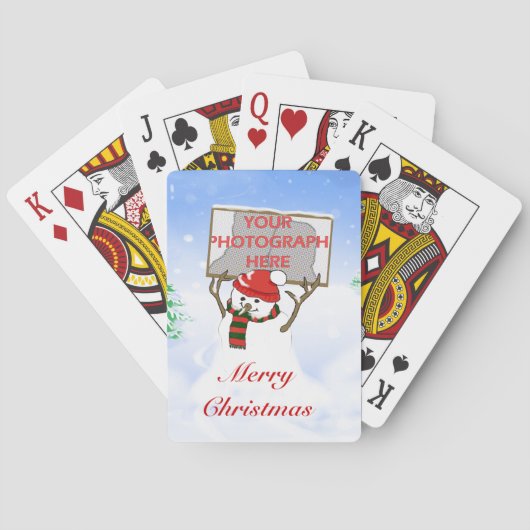 Snowman Christmas playing cards Speelkaarten (Achterkant)