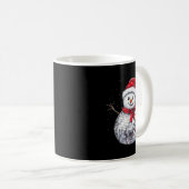 Snowman Christmas Retro Santa Hat Disco Ball Match Koffiemok (Voorkant rechts)