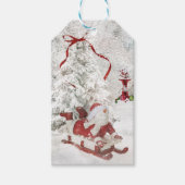 Snowman Christmas Snow Wereldbol holly slee labels Cadeaulabel (Voorkant)
