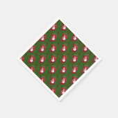 Snowman Christmas Stocking Tiled Pattern Servet (Hoek)