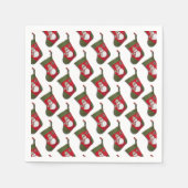 Snowman Christmas Stocking Tiled Pattern Servet (Voorkant)