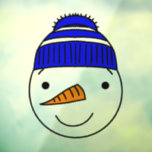 SNOWMAN CHRISTMAS Window Cling Raamsticker<br><div class="desc">SNOWMAN WINDOW CLING</div>