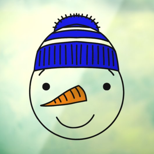 SNOWMAN CHRISTMAS Window Cling Raamsticker (Vel 3)