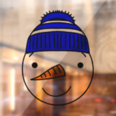 SNOWMAN CHRISTMAS Window Cling Raamsticker (Vel 2)