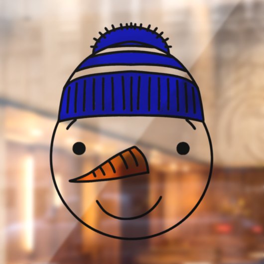 SNOWMAN CHRISTMAS Window Cling Raamsticker (Vel 2)