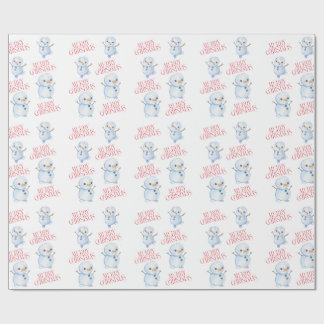 Snowman Christmas Wrapping Paper Cadeaupapier