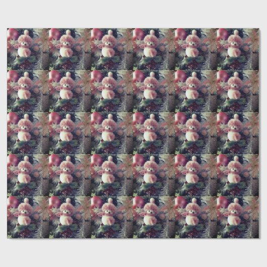 Snowman Christmas Wrapping Paper Cadeaupapier (Vlak)