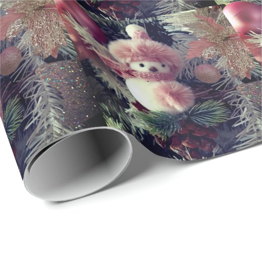 Snowman Christmas Wrapping Paper Cadeaupapier (Rol Hoek)