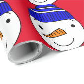 SNOWMAN CHRISTMAS Wrapping Paper Cadeaupapier (Rol Hoek)