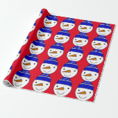 SNOWMAN CHRISTMAS Wrapping Paper Cadeaupapier (Uitgerold)