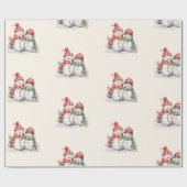 Snowman Christmas Wrapping Paper | Jolly Gift Wrap Cadeaupapier (Vlak)
