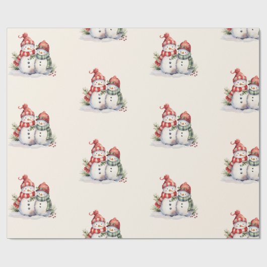 Snowman Christmas Wrapping Paper | Jolly Gift Wrap Cadeaupapier (Vlak)
