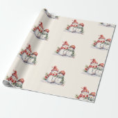 Snowman Christmas Wrapping Paper | Jolly Gift Wrap Cadeaupapier (Uitgerold)
