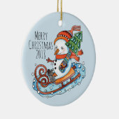 Snowman Circle Ornament (Rechts)