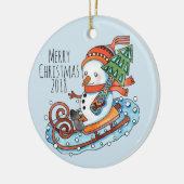 Snowman Circle Ornament (Links)