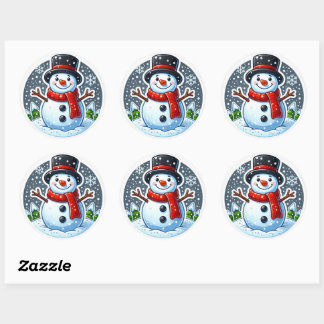 Snowman Circle vorm sticker