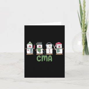 Snowman CMA Nurse Christmas Certified Medical ISTA Kaart