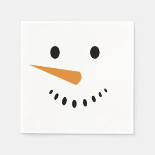 Snowman cocktailluiers servetten