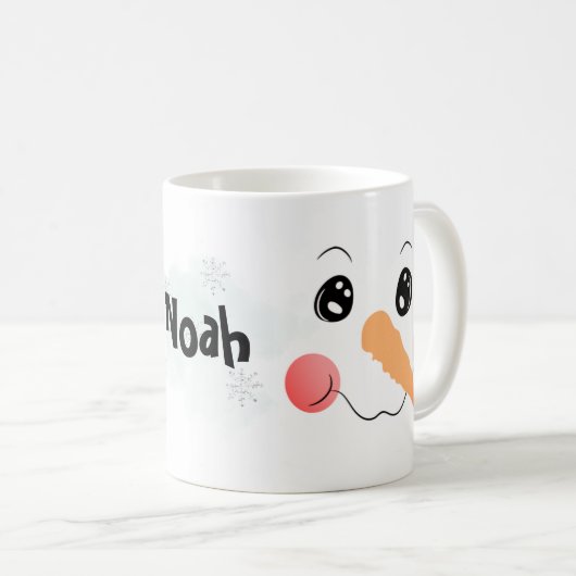 Snowman Cocoa voegt naam toe: Winterbeker stoppen Koffiemok (Voorkant rechts)