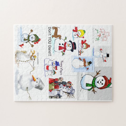 "Snowman Cold" buiten Legpuzzel (Horizontaal)
