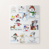 "Snowman Cold" buiten Legpuzzel (Verticaal)
