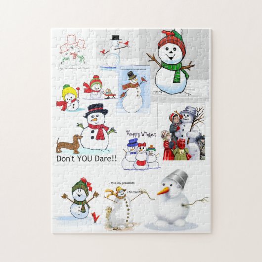 "Snowman Cold" buiten Legpuzzel (Verticaal)
