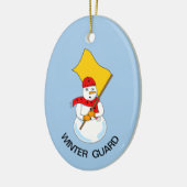 Snowman Colorguard Keramisch Ornament (Links)